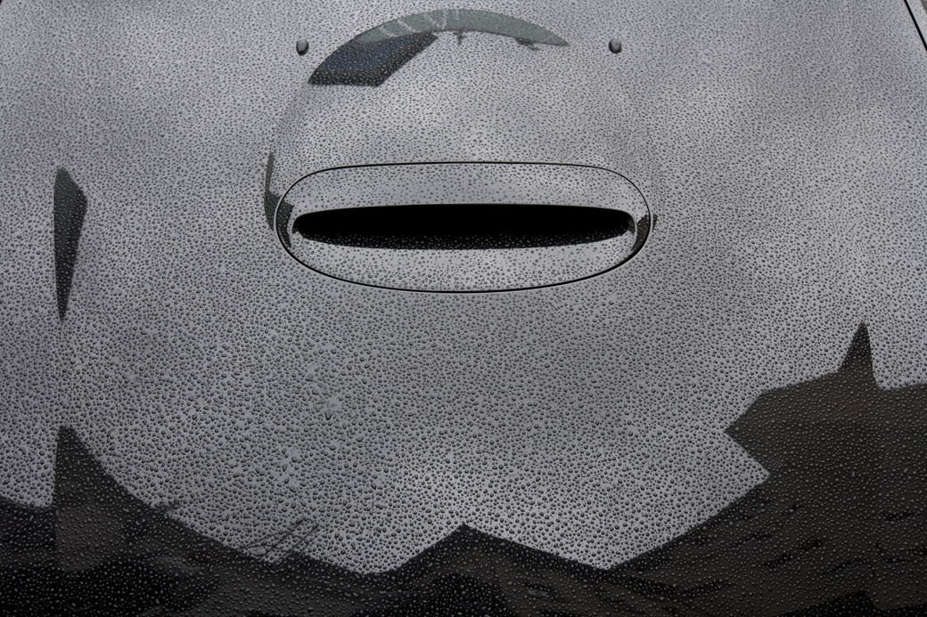 Rain drops on car