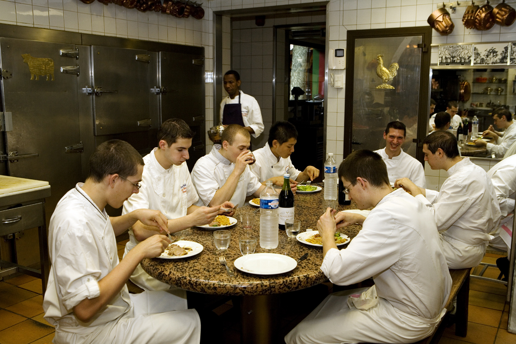 Paul Bocuse kitchen staff